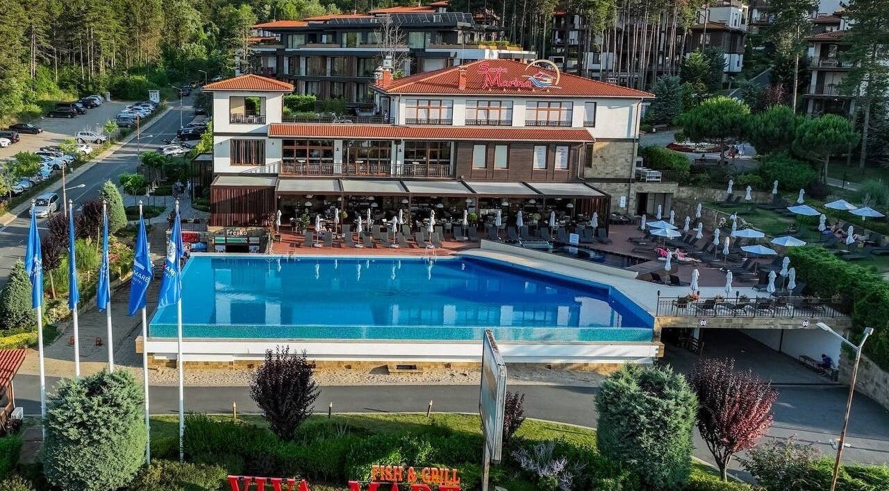 Изглед към басейн на Evia Spa в Santa Marina, Viva Mare Sozopol, Созопол, Бургас, BG.