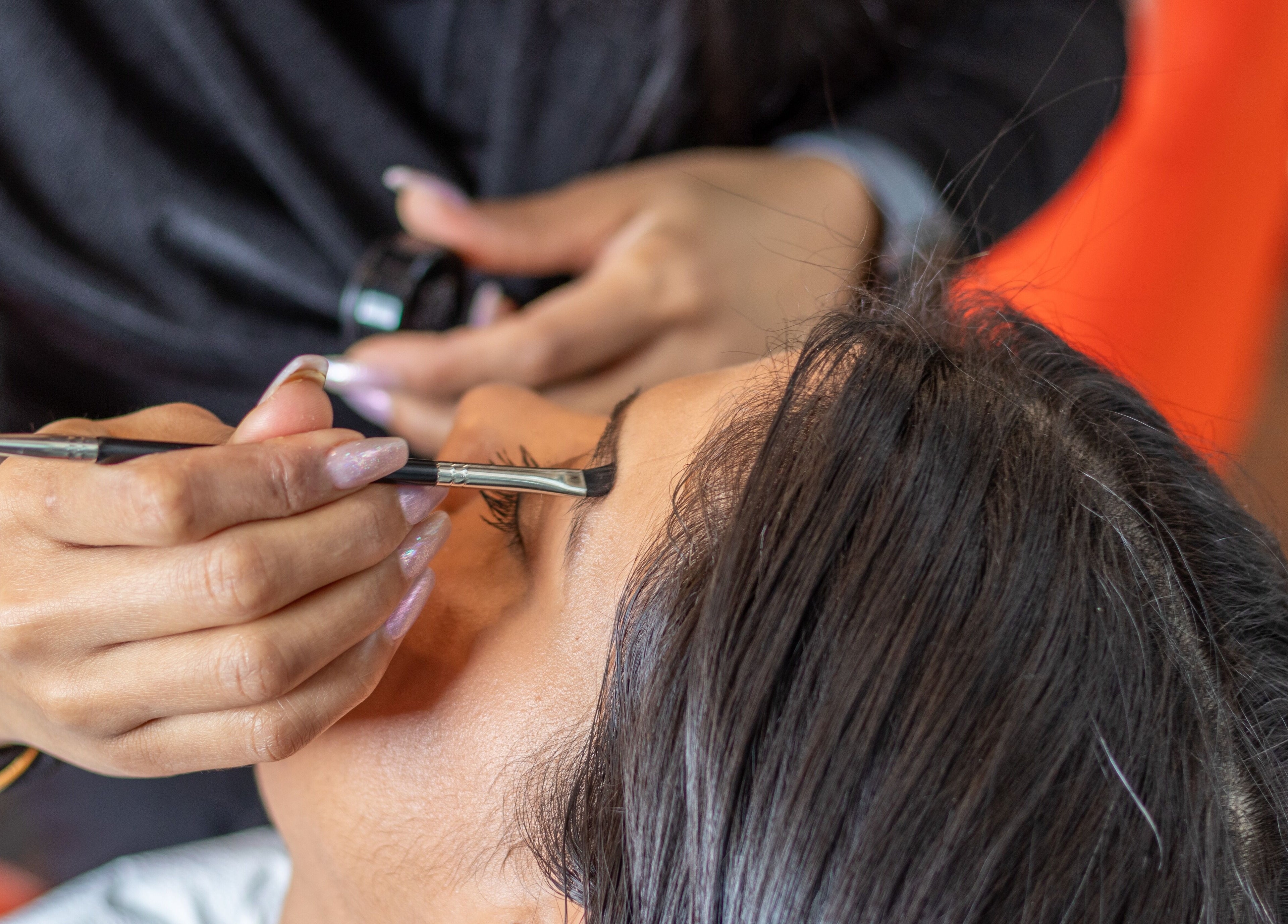 Eyebrow grooming at Blink Brow Bar Bute St, Vancouver, BC, offering expert beauty services.