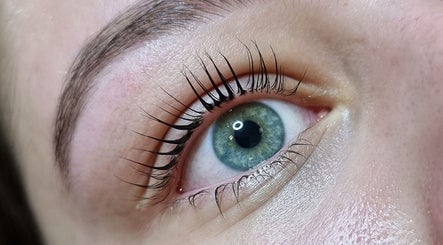 Close-up of beautifully enhanced lashes at Delta Beauty Salon, Phillip, Australian Capital Territory, AU.