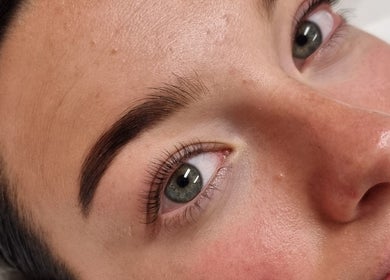 Close-up of perfectly shaped eyebrows at Delta Beauty Salon, Phillip, Australian Capital Territory, AU.