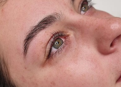 Close-up of radiant skin and lashes at Delta Beauty Salon, Phillip, Australian Capital Territory, AU.
