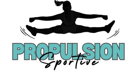 Logo Propulsion Sportive à Blainville, Québec, silhouette d'une danseuse en plein saut.