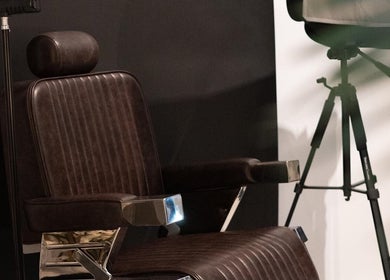 Luxurious barber chair at RABL: Refined Artisan Barber Lounge, Singapore, Singapore, SG.
