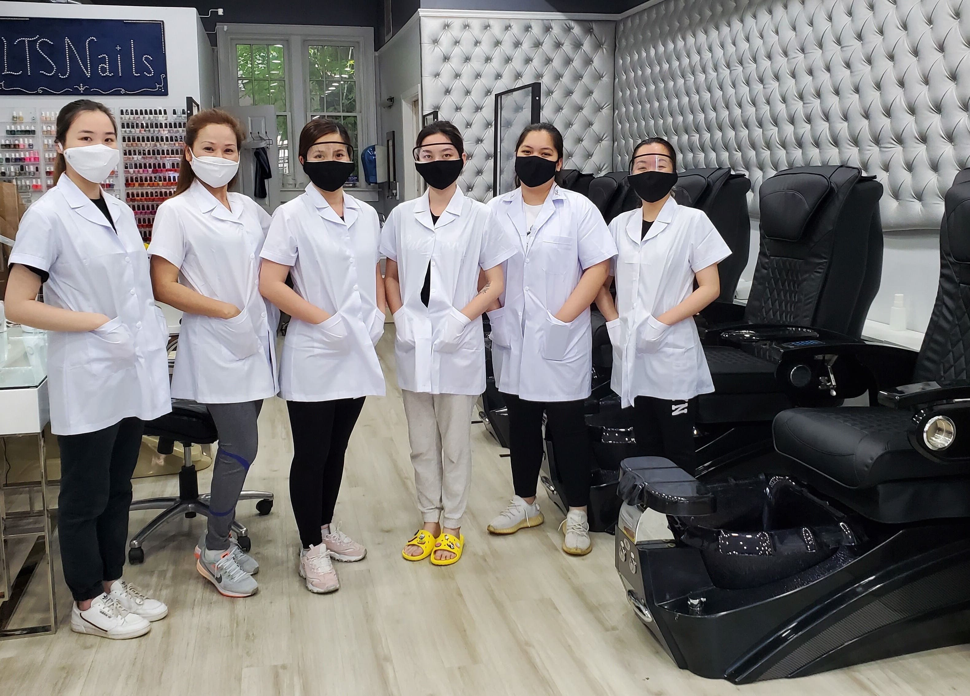 Professional team at LTS Nails salon, Toronto, Ontario, CA, ready to provide exceptional beauty services.