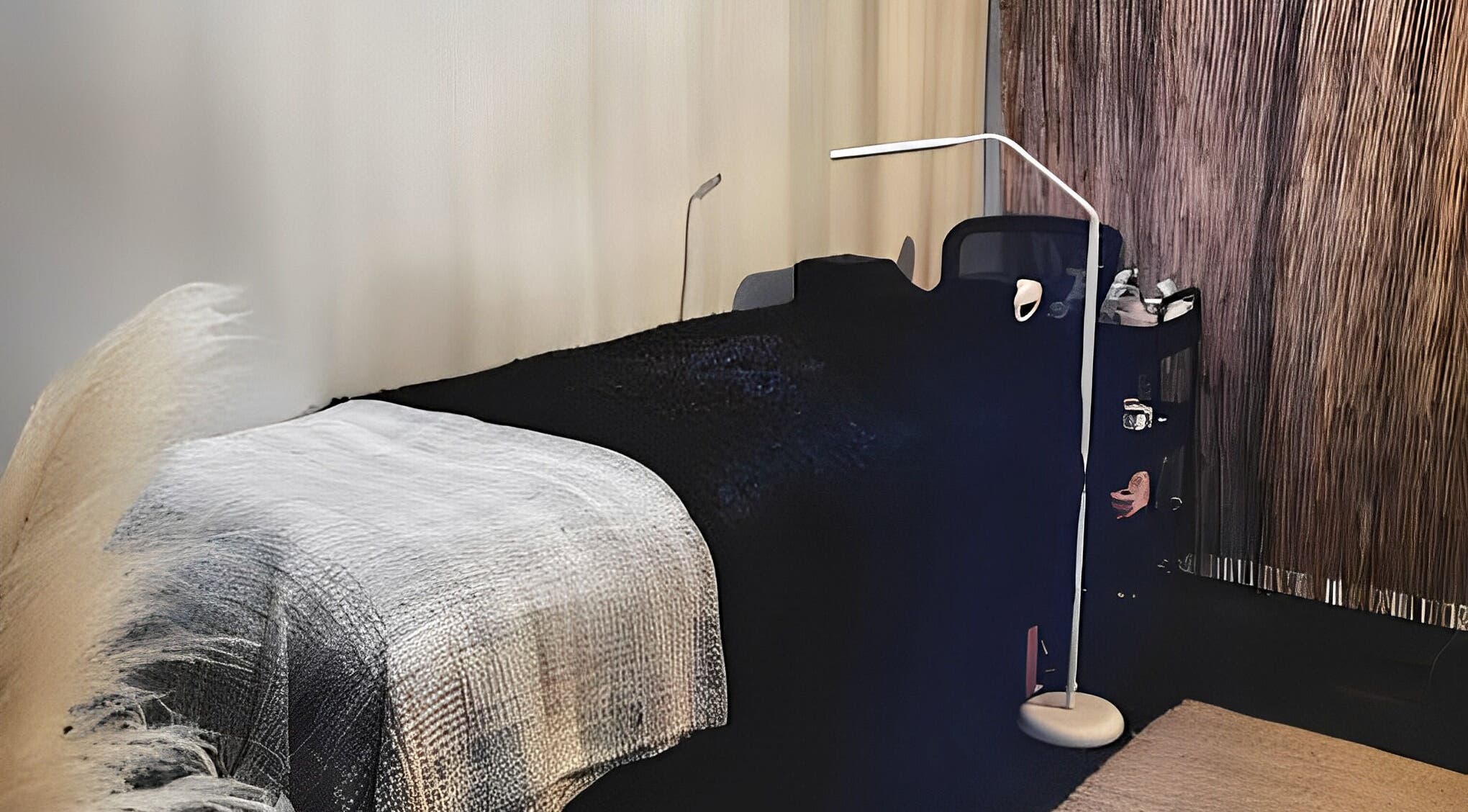 Relaxing treatment bed at Sister Lashes, Auckland, Auckland, NZ creating a peaceful spa ambiance.