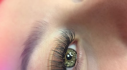 Close-up of eyelash extensions at Beauty by Hol in Wakefield, England, GB.