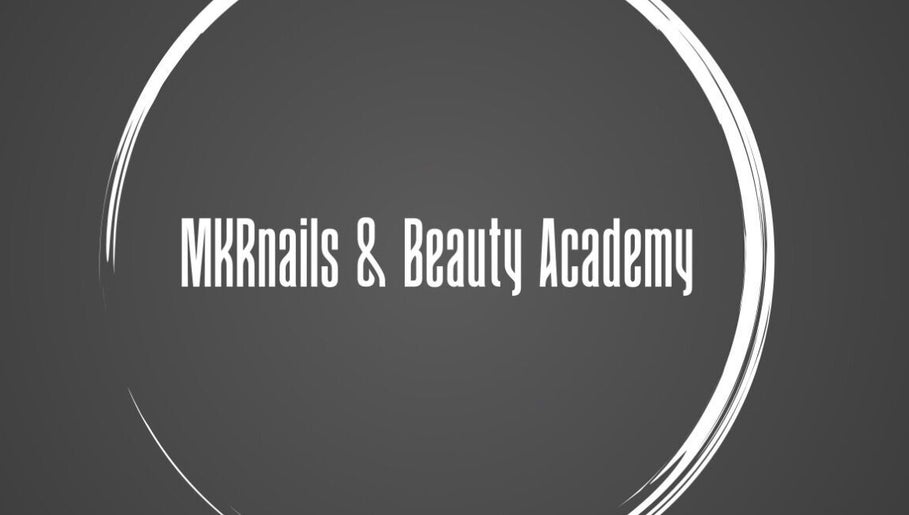 MKRnails & Beauty Academy logo in a stylish circle design at Kippax, England, GB.