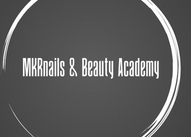 MKRnails & Beauty Academy logo in a stylish circle design at Kippax, England, GB.