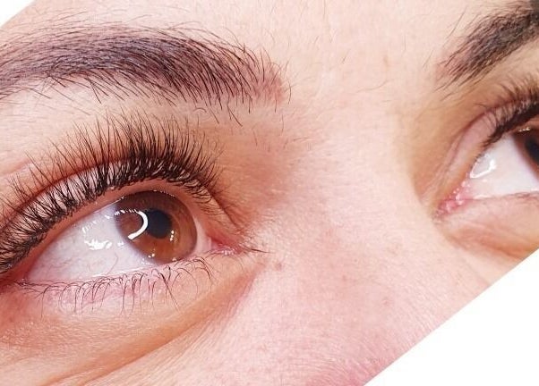 Close-up of styled eyelashes at Lashes in Style, Levin, Manawatū-whanganui Region, NZ.