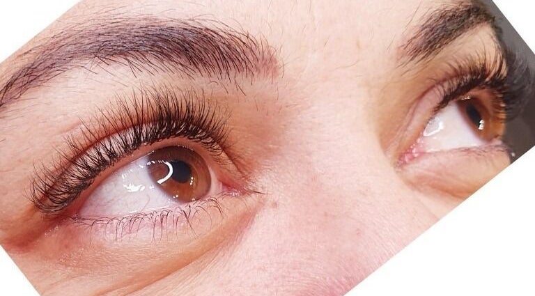 Close-up of styled eyelashes at Lashes in Style, Levin, Manawatū-whanganui Region, NZ.