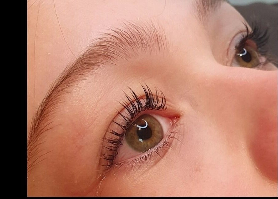 Close-up of natural lash extensions at Lashes in Style, Levin, Manawatū-whanganui Region, NZ.