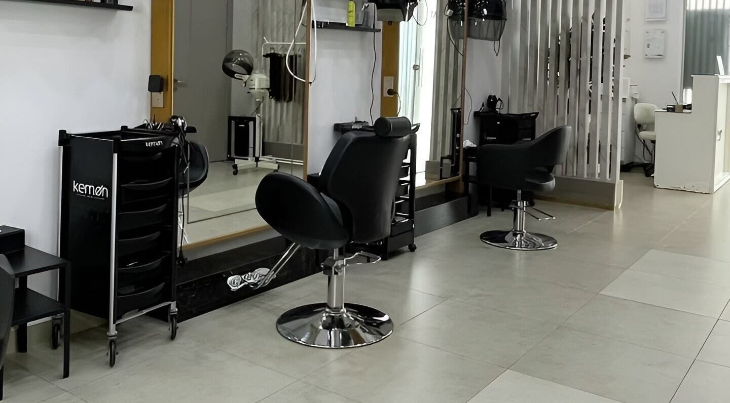 Modern salon seating at Orange Spa, Muscat, Muscat Governorate, OM offering comfort and style.