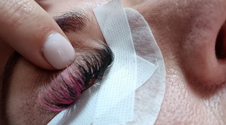 Eyelash extension being applied at Love Lash, Boksburg, Gauteng, ZA for a vibrant look.