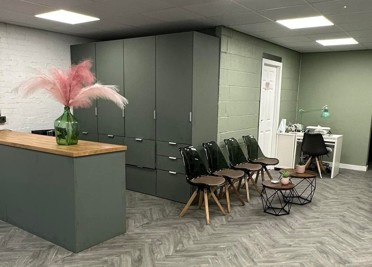 Modern interior of Ivy Studio, Shaw, England, GB, featuring sleek cabinets and contemporary décor.