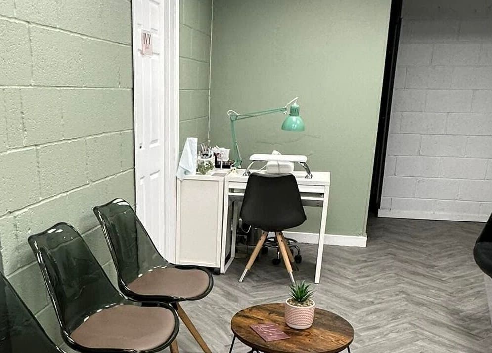 Chic beauty workspace at Ivy Studio in Shaw, England, GB with modern decor and inviting ambiance.