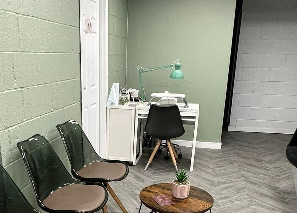 Chic beauty workspace at Ivy Studio in Shaw, England, GB with modern decor and inviting ambiance.