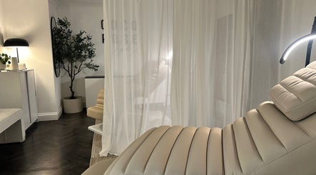 Relaxing massage area at COCO ROSE BEAUTY, featuring elegant decor in St Austell, England, GB.