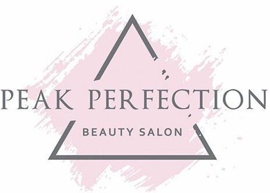 Peak Perfection beauty salon logo, featuring a pink brushstroke design, located in Braintree, England, GB.