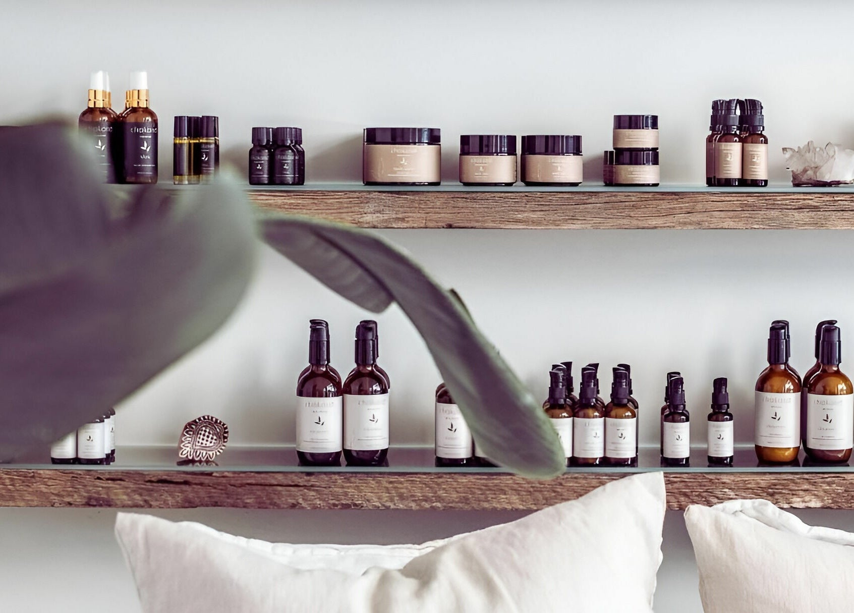 Products on display at Chakana Day Spa + Wellbeing, Avalon Beach, New South Wales, AU.