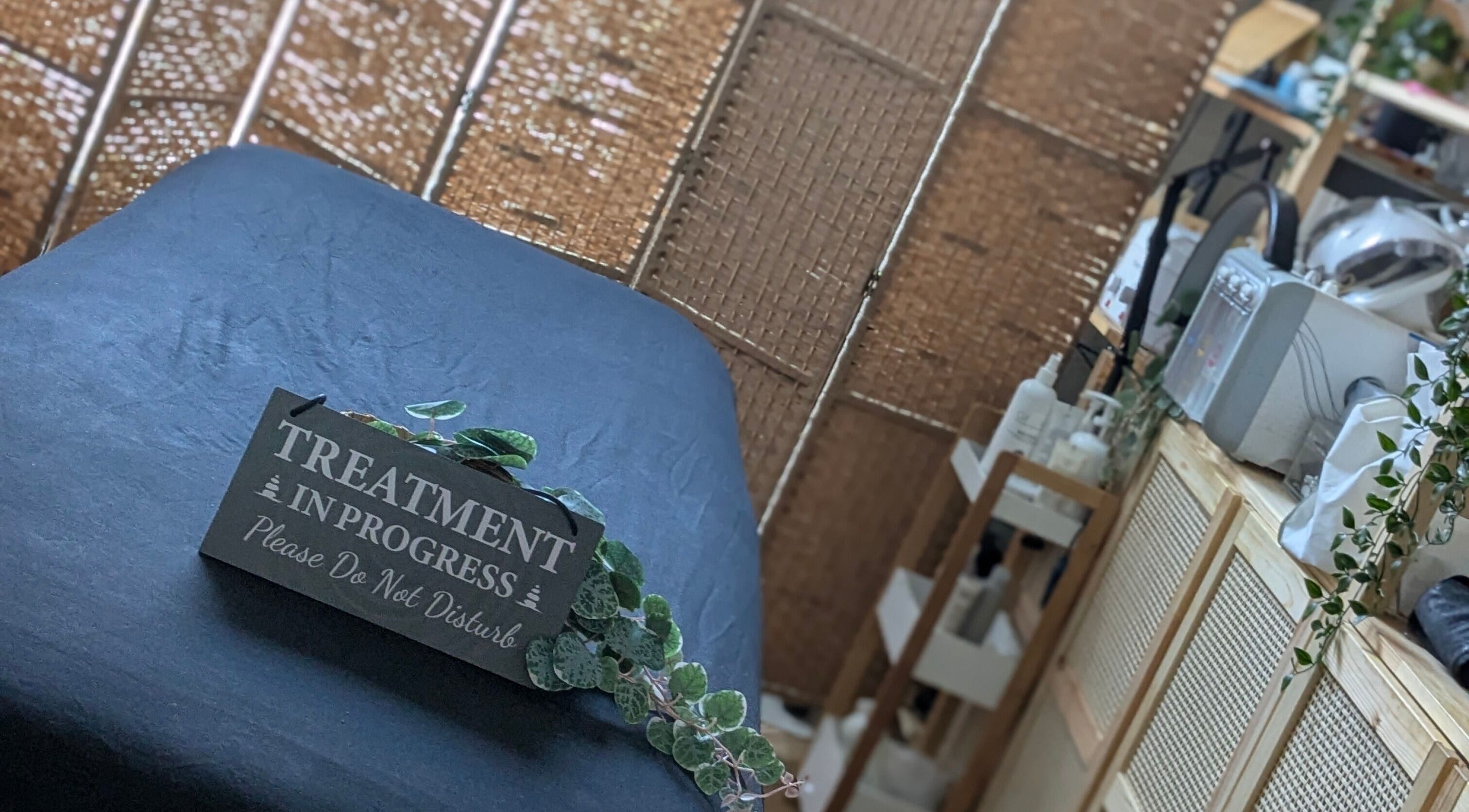 Serene treatment room at Indulge Pamper Relax-The Pamper Room, London, England, GB with cozy decor.