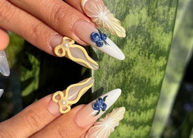 Intricate nail art at Meow Nails Churchill SC x Bonnie Nails, Kilburn, South Australia, AU.