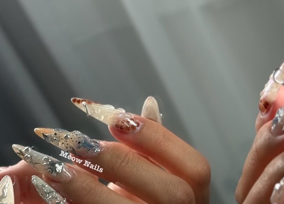 Intricate nail art at Meow Nails Mawson Lakes, Mawson Lakes, South Australia, AU, showcasing unique designs.