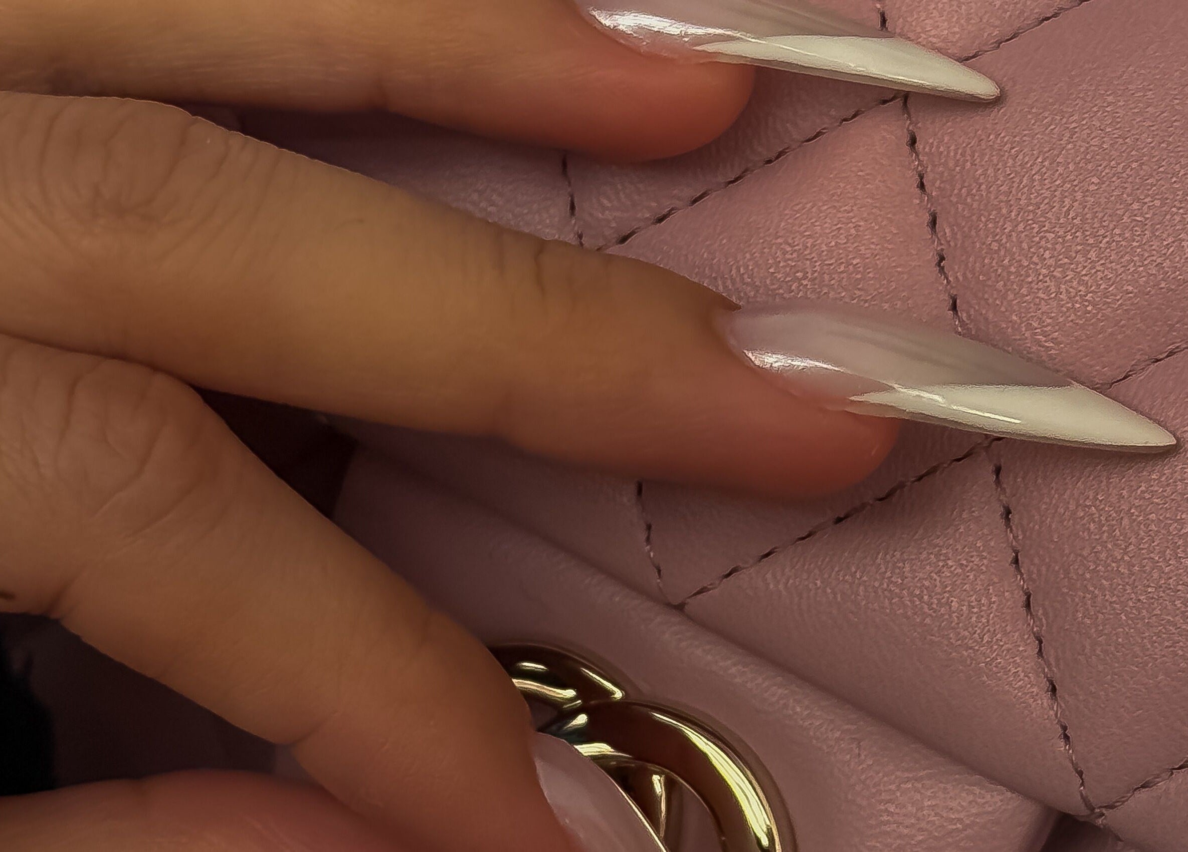 Elegant, long nails with a light pink sheen at Meow Nails Mawson Lakes, Mawson Lakes, South Australia, AU.