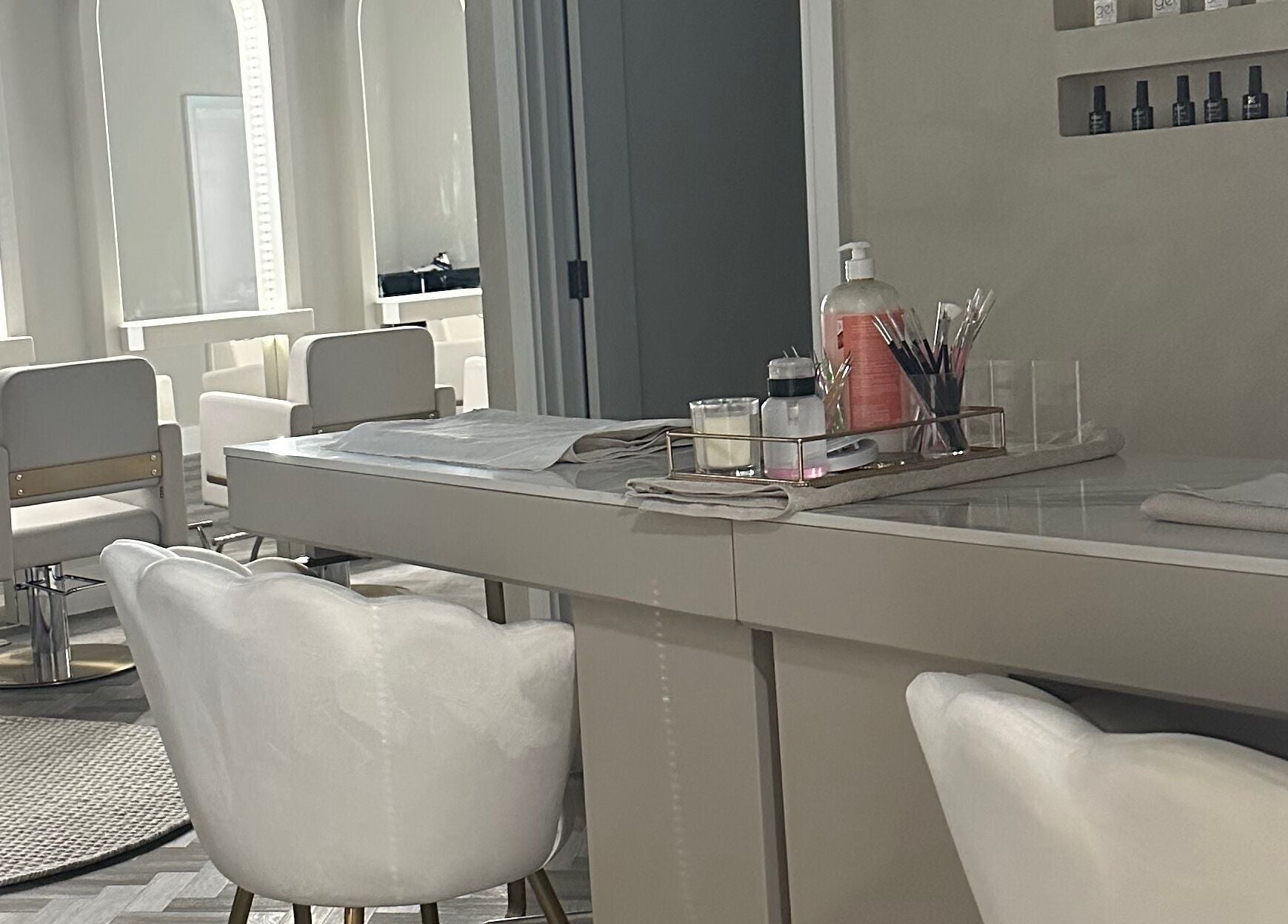 Elegant manicure station at Debut - Stanford-Le Hope, Stanford le Hope, England, GB with modern decor.