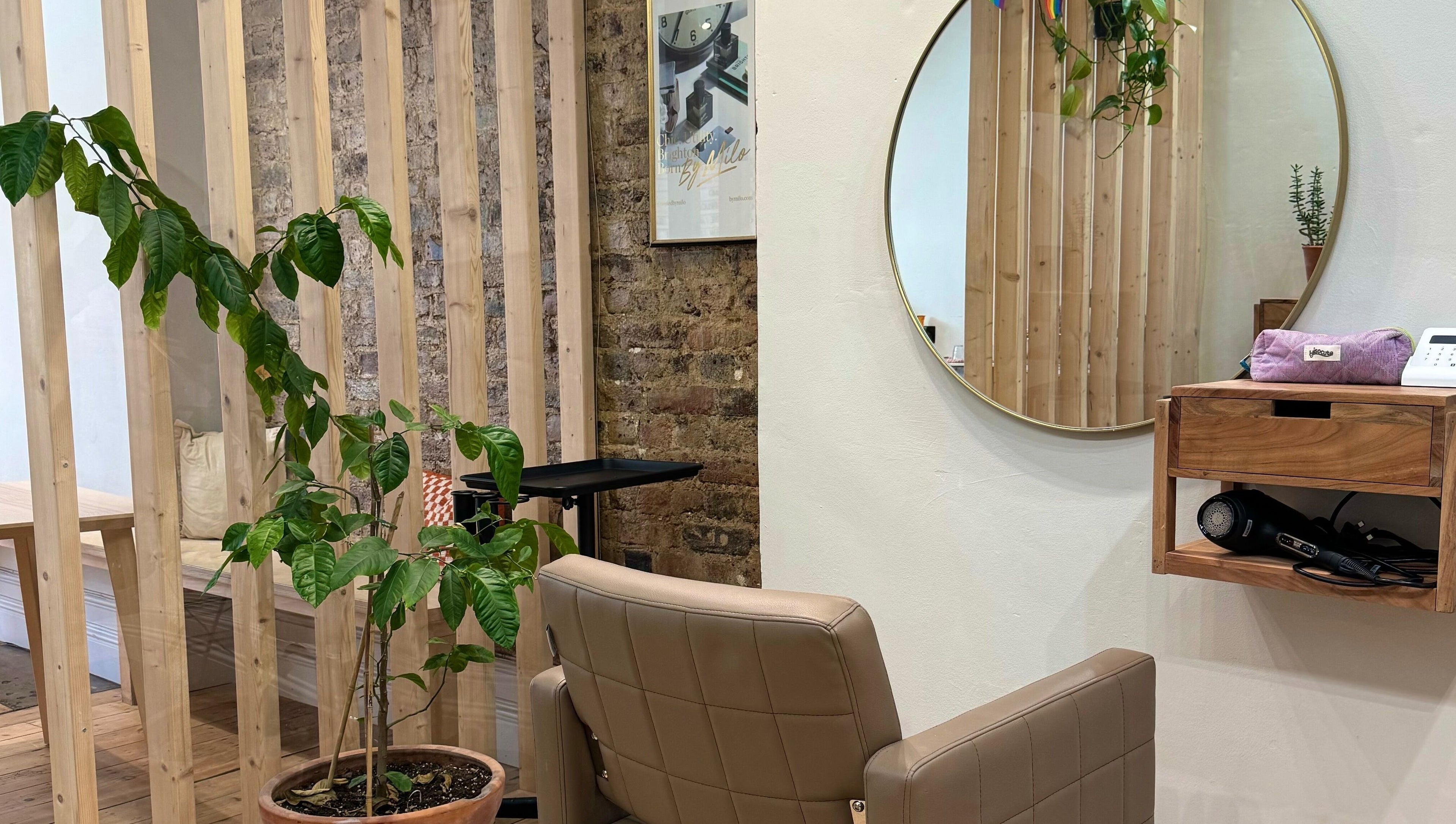 Modern salon chair and stylish decor at AmeliaJHair in Brighton And Hove, England, GB.