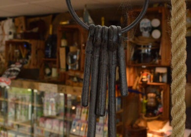 Antique decor hanging in R.I Studio, Cambridge, England, GB, highlighting unique interior design elements.