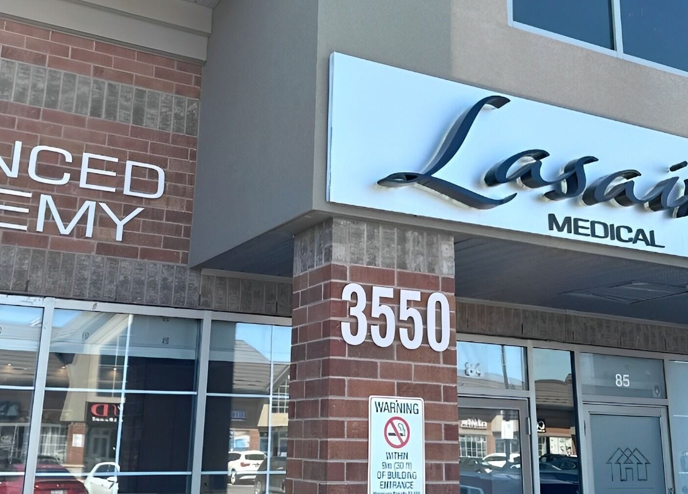 Exterior of Loven Beauty Inc in Vaughan, Ontario, CA showcasing modern design elements.