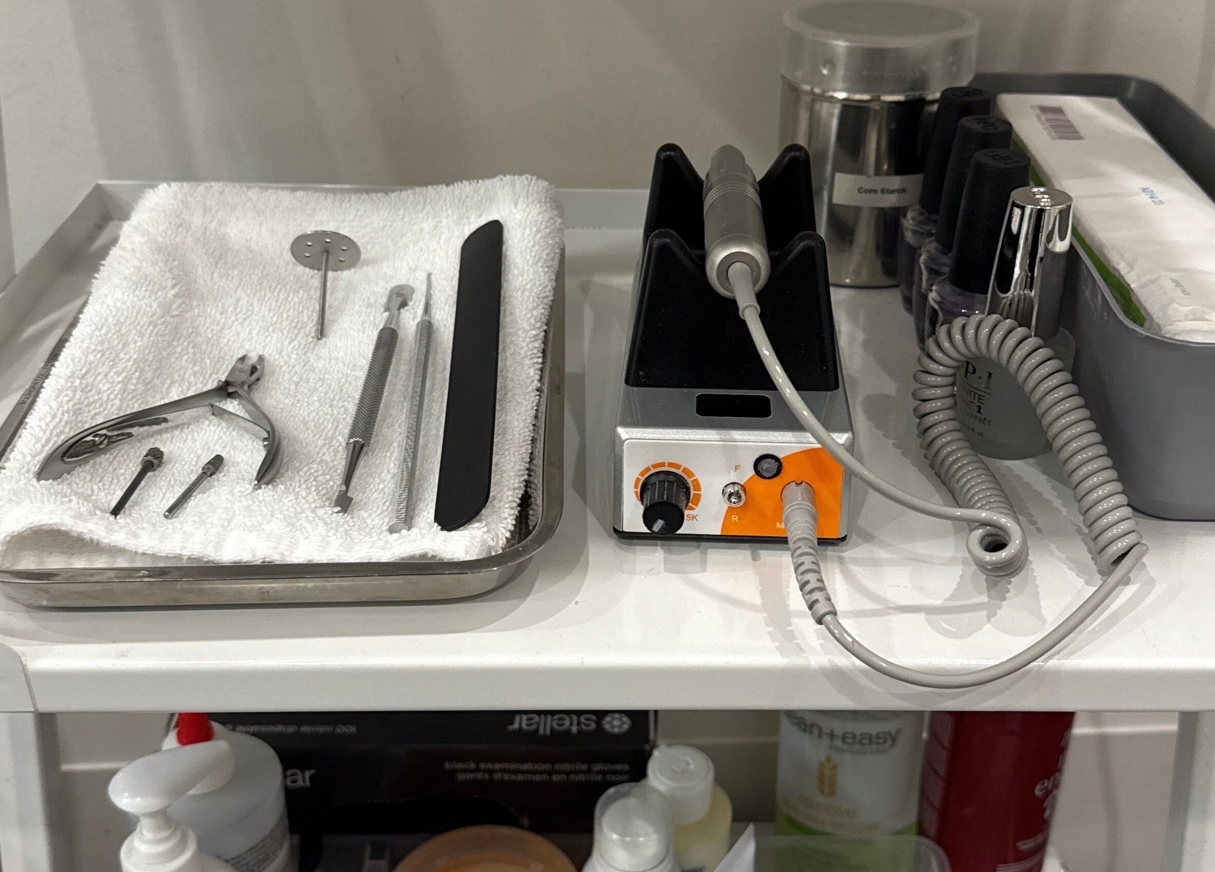 Professional manicure tools at Loven Beauty Inc, Vaughan, Ontario, CA enhance every nail service.