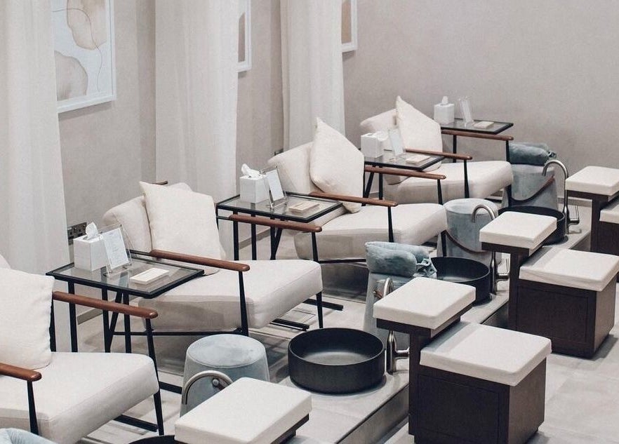 Chic seating at Clay Beauty Lounge - Khaldiya, Abu Dhabi, AE, offering a relaxing wellness experience.
