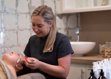 Relaxing facial treatment at Chelle's Beauty, Lytham St Anne’s, England, GB, promoting skin wellness and tranquility.