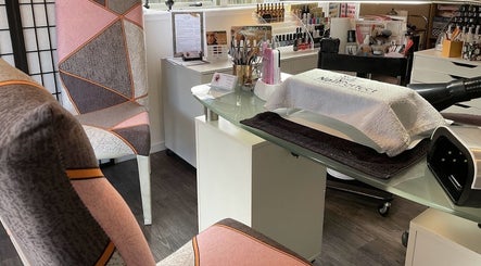 Luxurious nail station at Champagne Nails NZ, Rotorua, Bay Of Plenty, NZ, showcasing premium beauty service setup.