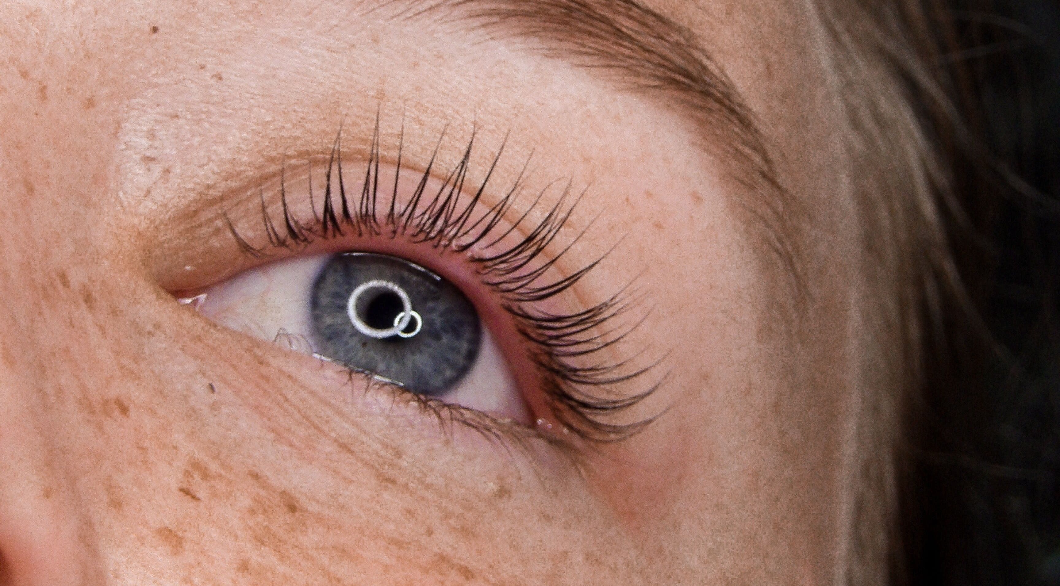 Close-up of styled lashes at Élique Lash + Brow Studio, Randburg, Gauteng, ZA.