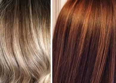 Beautiful hair colors at Status Hair Design, York, England, GB showcasing subtle highlights and vibrant hues.