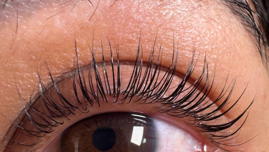 Close-up of lash extensions at Kirsty H Beauty Academy Alderley Edge, Alderley Edge, England, GB.