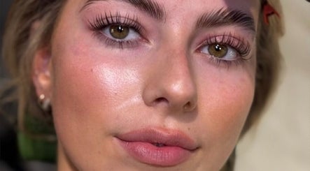 Close-up of flawless skin and lashes at Kirsty H Beauty Academy Alderley Edge, Alderley Edge, England, GB.