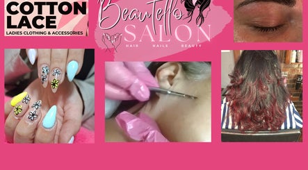 Diverse beauty services at Beautello, Polokwane, Limpopo, ZA featuring nails, brows, and hair styling.