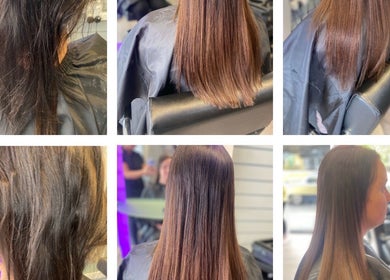 Hair transformation at KC CUTZ @ k&d hair beauty wellness in Kilmarnock, Scotland, GB showcasing sleek styling.