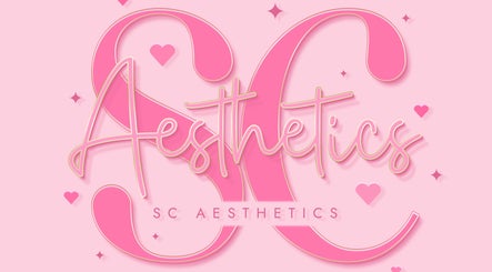 SC Aesthetics logo in pink with hearts, located in Ayr, Scotland, GB.