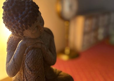 Warm-lit sculpture at Remedy Thai Massage and Spa, Auckland, Auckland, NZ, enhancing serene ambiance.