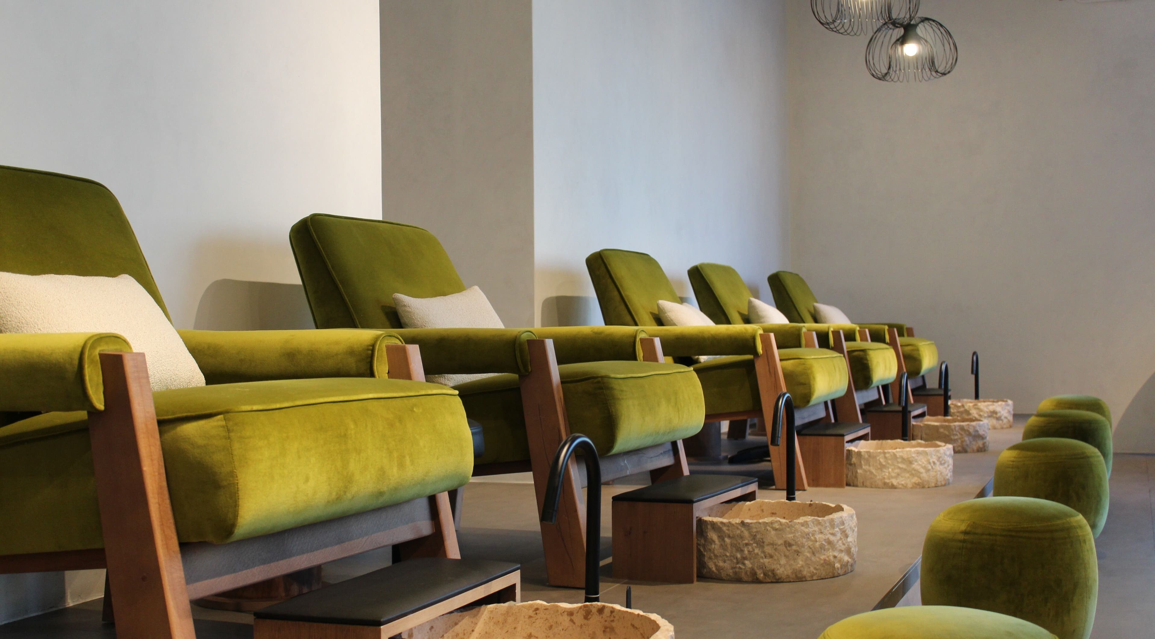 Luxurious pedicure chairs at Your Vibe, Dubai, Dubai, AE offer a tranquil beauty experience.
