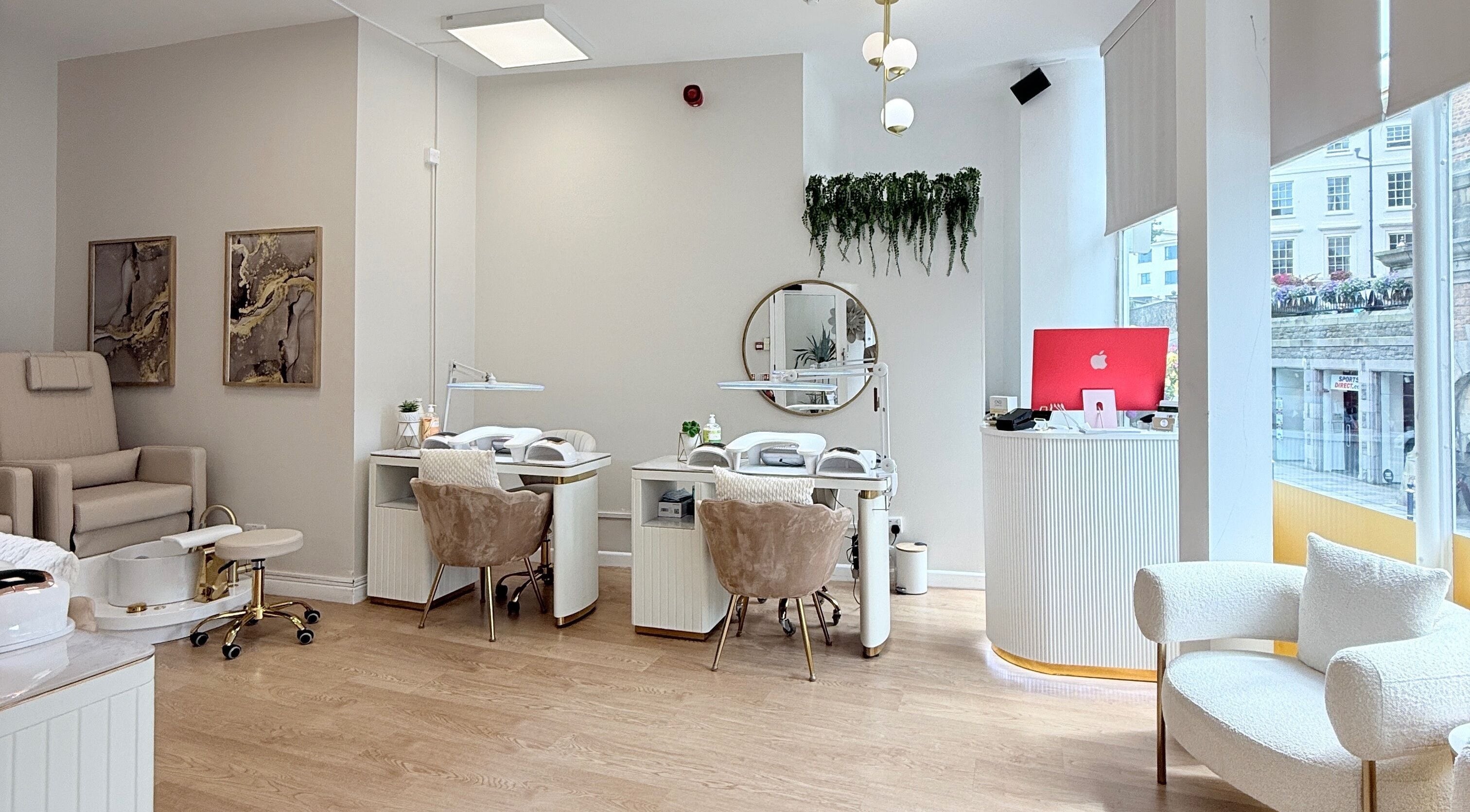 Chic interior of Rita&Phil's Salon in Guernsey, Saint Peter Port, GG with modern furnishings and serene ambiance.