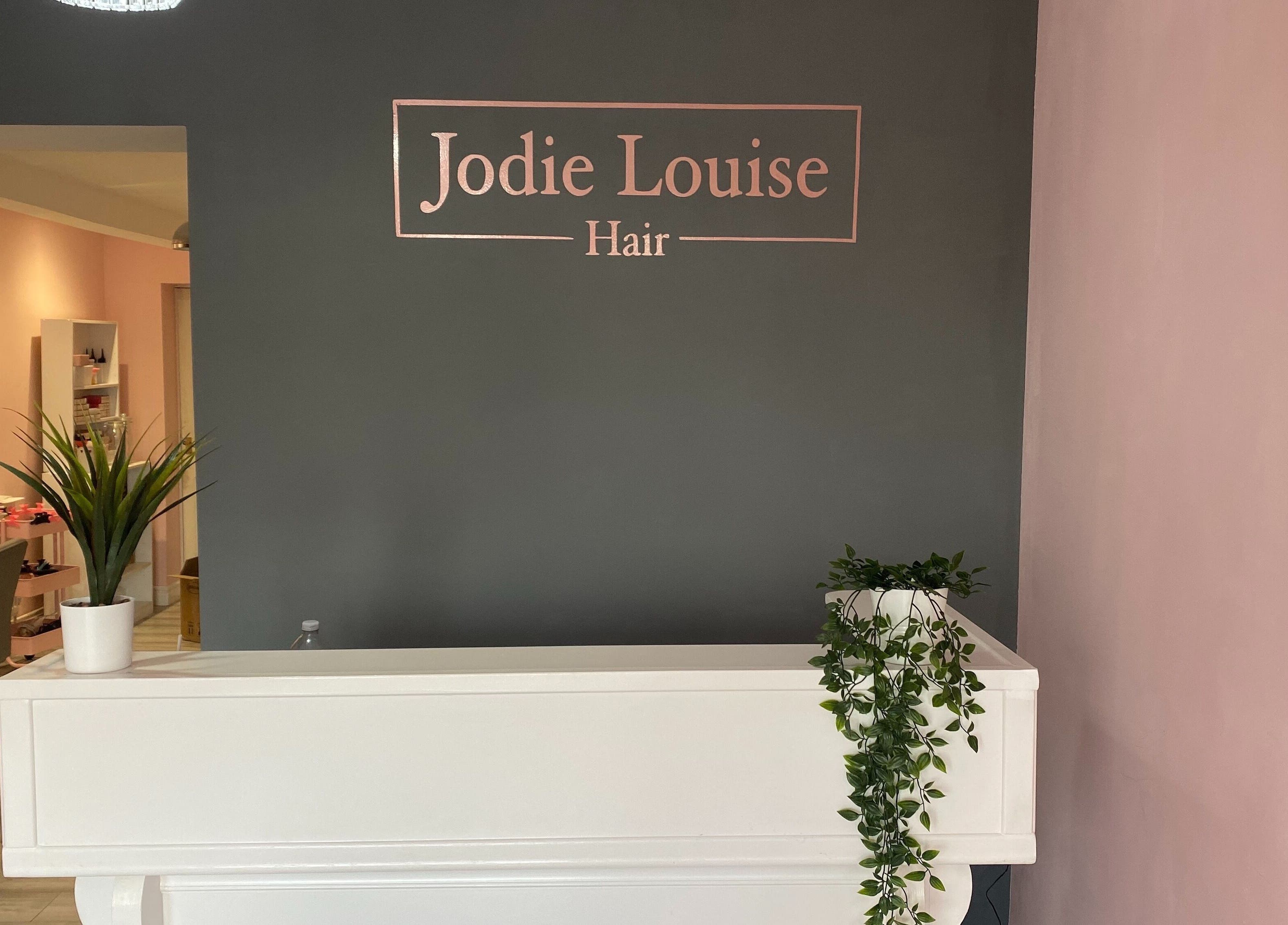 Reception at Jodie Louise Hair, Stourbridge, England, GB with sleek decor and welcoming ambiance.