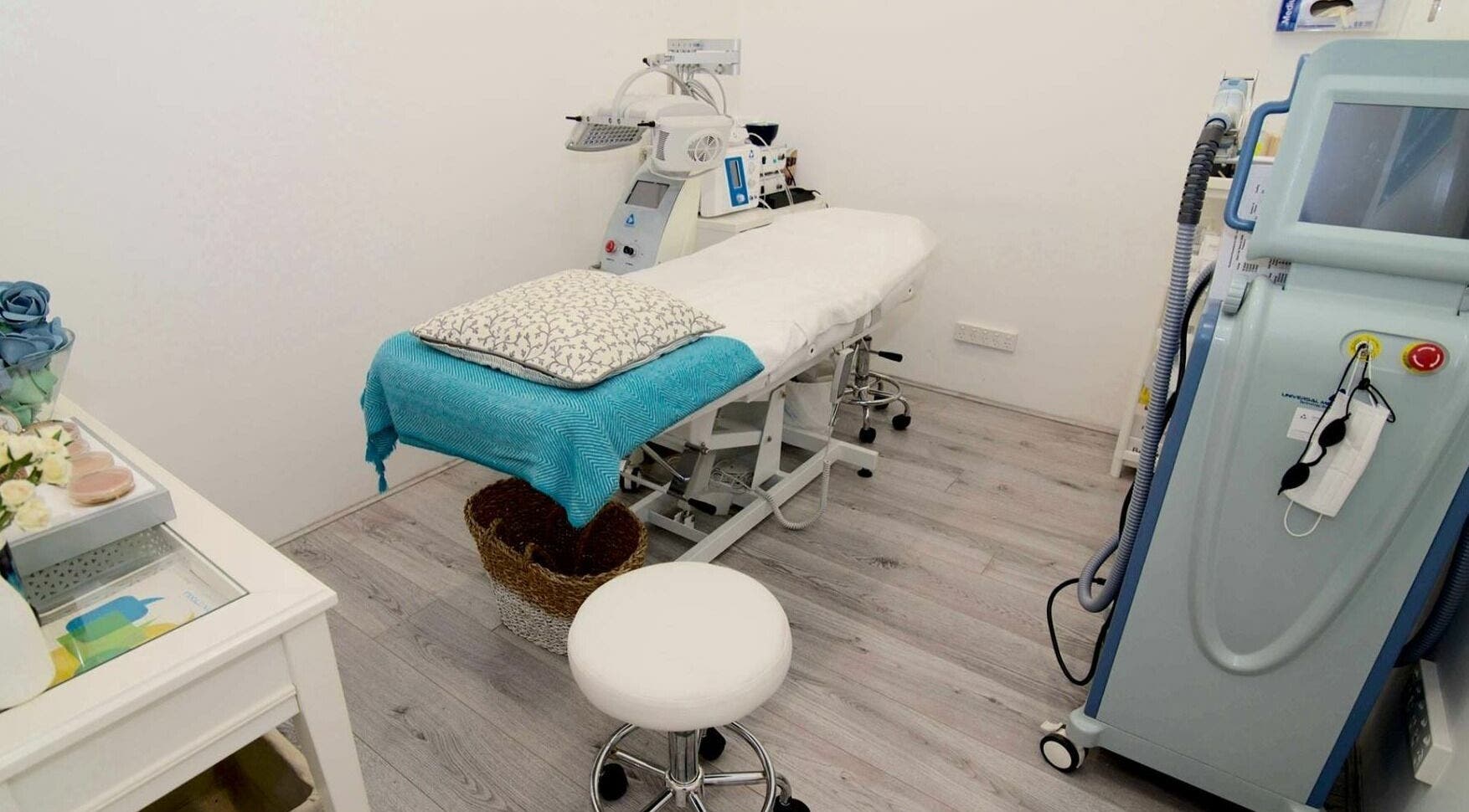 Calm treatment room at Complexion Skin Clinic, Mitcham, Victoria, AU with modern equipment and serene decor.