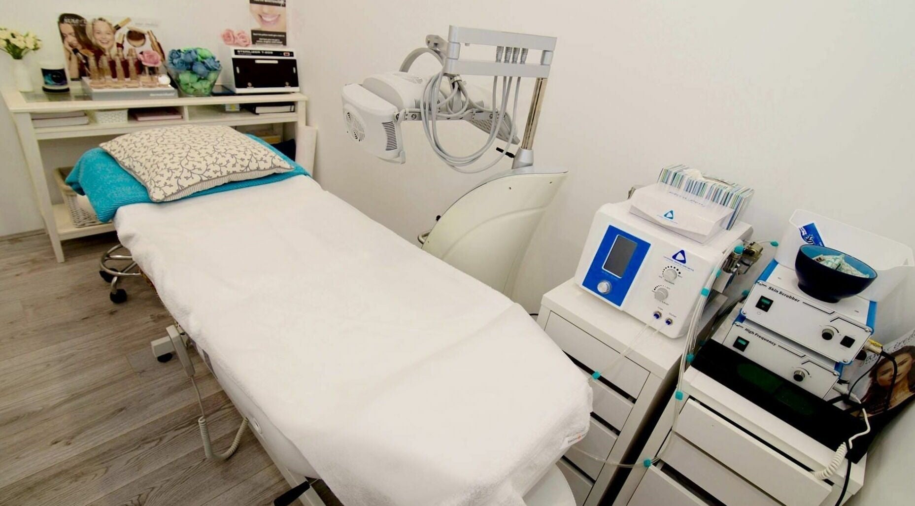 Modern treatment room at Complexion Skin Clinic in Mitcham, Victoria, AU, equipped with advanced skincare technology.