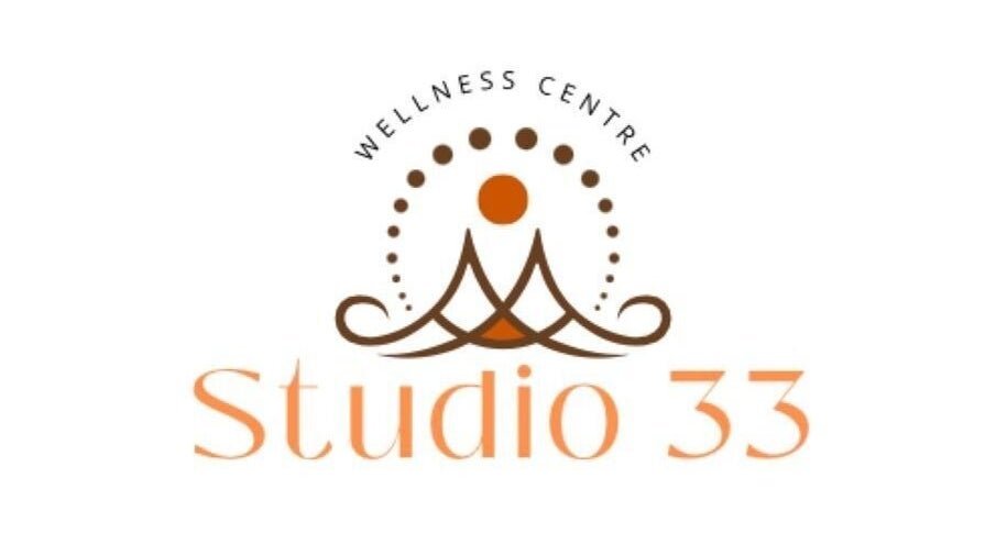 Logo of Studio 33 Wellness Centre in Kilmarnock, Scotland, GB featuring elegant design and warm colors.