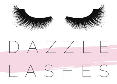 DazzleLashes logo med vipper, København, Denmark, DK. Professionel skønhed og wellness service.